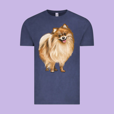 Pomeranian Dog Illustrations Vintage Tee Designed By Lillyallendesigns