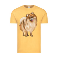 Vintage Mustard Pomeranian Dog Illustrations Vintage Tee - LillyAllenDesigns