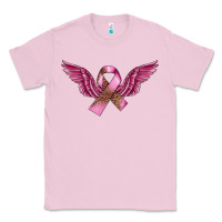 Bubblegum Pink Breast Cancer ribbon with angel wings Classic Tee - FaDigitalArtStudio