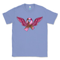 Colony Blue Breast Cancer ribbon with angel wings Classic Tee - FaDigitalArtStudio