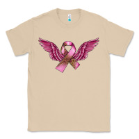 Mushroom Breast Cancer ribbon with angel wings Classic Tee - FaDigitalArtStudio