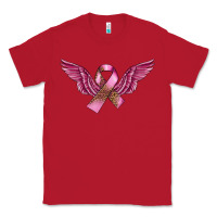 Red Breast Cancer ribbon with angel wings Classic Tee - FaDigitalArtStudio