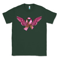 Sports Green Breast Cancer ribbon with angel wings Classic Tee - FaDigitalArtStudio