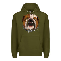 Army Green Bulldog Premium Hoodie - Jasminsmagicworld