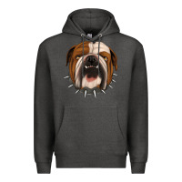 Charcoal Heather Bulldog Premium Hoodie - Jasminsmagicworld