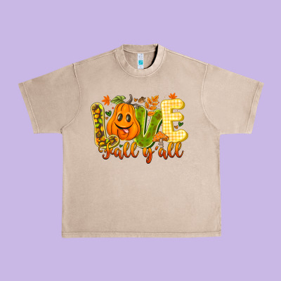 Love Fall Y'all Urban Heavy Tee Designed By Cowhidedigitalart