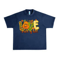 Navy Love Fall Y'all Urban Heavy Tee - CowhideDigitalArt