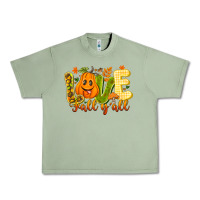 Oil Green Love Fall Y'all Urban Heavy Tee - CowhideDigitalArt