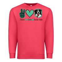 Cardinal Peace Love Border Collie Premium Sweatshirt - Jasminsmagicworld