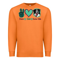 Carrot Peace Love Border Collie Premium Sweatshirt - Jasminsmagicworld