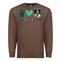 Chestnut Peace Love Border Collie Premium Sweatshirt - Jasminsmagicworld