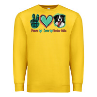 Lemon Peace Love Border Collie Premium Sweatshirt - Jasminsmagicworld