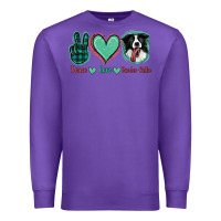 Purple Peace Love Border Collie Premium Sweatshirt - Jasminsmagicworld