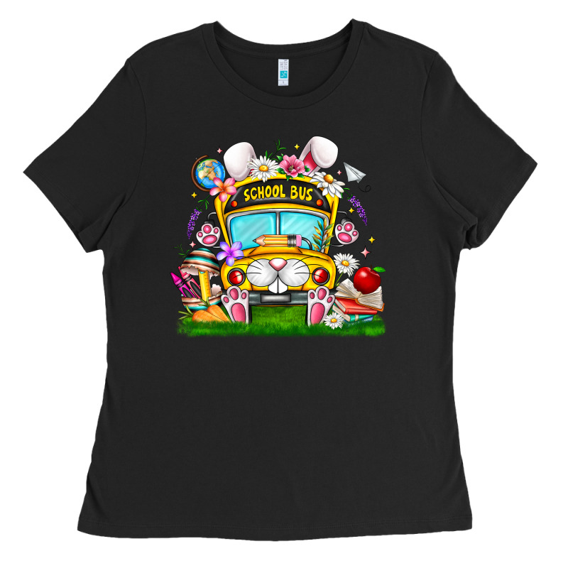 Easter School Bus Ladies Tee by CowhideDigitalArt | Teevron