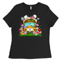 Black Easter School Bus Ladies Tee - CowhideDigitalArt