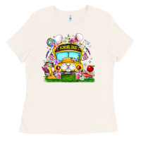 Bone Easter School Bus Ladies Tee - CowhideDigitalArt