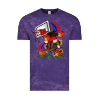 Cloud Purple Basketball Gnome Vintage Tee - CowhideDigitalArt