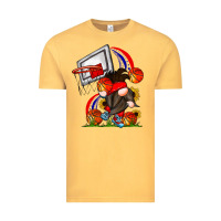 Vintage Mustard Basketball Gnome Vintage Tee - CowhideDigitalArt