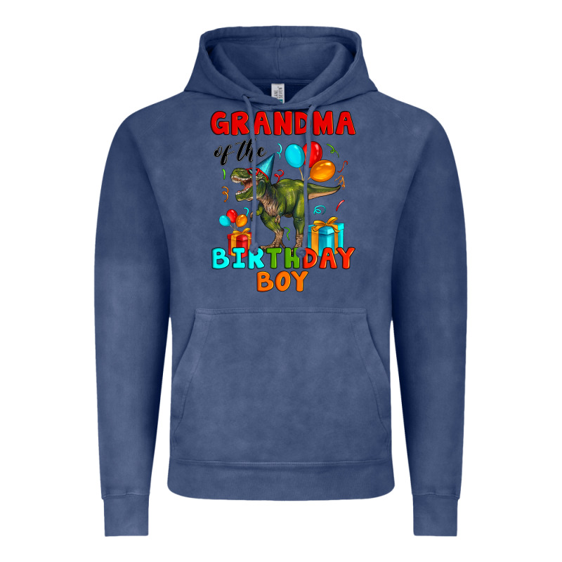 Grandma Of The Birthday Boy T Rex Vintage Hoodie by Artiststas | Teevron