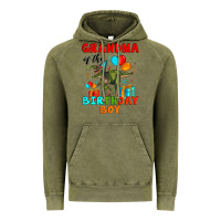 Vintage Olive grandma of the birthday boy t rex Vintage Hoodie - Artiststas