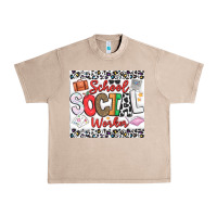 French Oak School Social Worker Urban Heavy Tee - CowhideDigitalArt