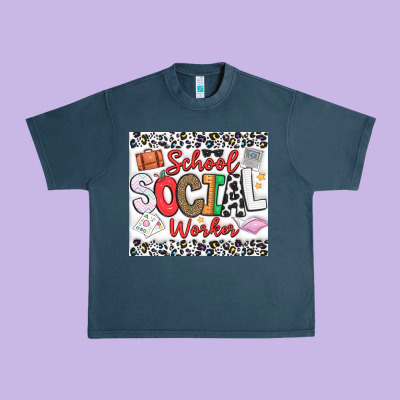 School Social Worker Urban Heavy Tee Designed By Cowhidedigitalart