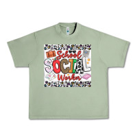 Oil Green School Social Worker Urban Heavy Tee - CowhideDigitalArt