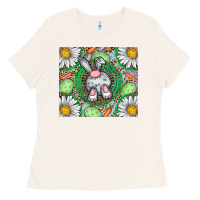Bone Easter Bunny Ladies Tee - CowhideDigitalArt