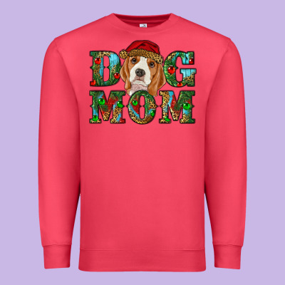 Christmas Dog Mom Beagle Premium Sweatshirt Designed By Ranaportraitstore