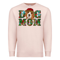 Pale Pink Christmas dog mom beagle Premium Sweatshirt - RanaPortraitStore