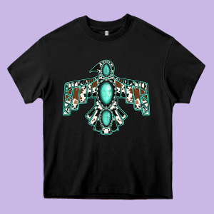 Western Thunderbird Heavy Core Tee Designed By Jasminsmagicworld
