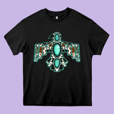 Western Thunderbird Heavy Core Tee Designed By Jasminsmagicworld