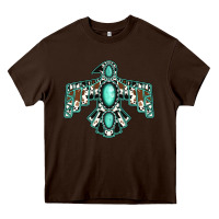 Chocolate Brown Western Thunderbird Heavy Core Tee - Jasminsmagicworld