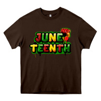 Chocolate Brown Juneteenth Heavy Core Tee - FaDigitalArtStudio