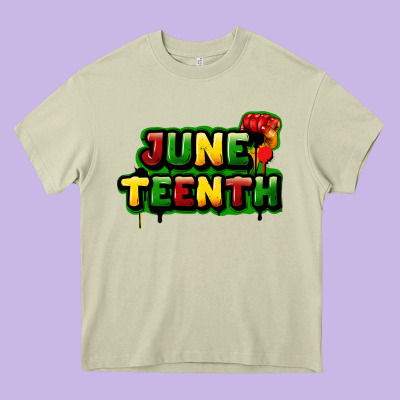 Juneteenth Heavy Core Tee Designed By Fadigitalartstudio