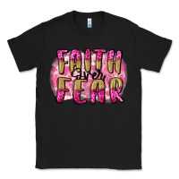 Black Faith over fear  Breast Cancer Awareness Classic Tee - FaDigitalArtStudio