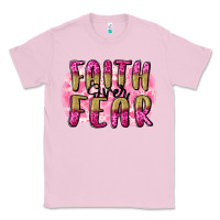 Bubblegum Pink Faith over fear  Breast Cancer Awareness Classic Tee - FaDigitalArtStudio