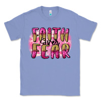 Colony Blue Faith over fear  Breast Cancer Awareness Classic Tee - FaDigitalArtStudio