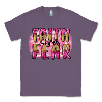 Lavender Faith over fear  Breast Cancer Awareness Classic Tee - FaDigitalArtStudio