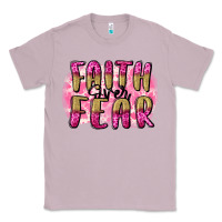 Lilac Faith over fear  Breast Cancer Awareness Classic Tee - FaDigitalArtStudio