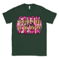 Sports Green Faith over fear  Breast Cancer Awareness Classic Tee - FaDigitalArtStudio