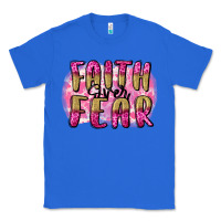 True Royal Faith over fear  Breast Cancer Awareness Classic Tee - FaDigitalArtStudio