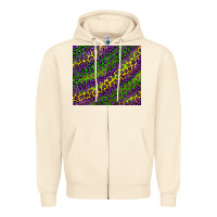 Sandshell mardi gras leopard background Zipper Hoodie - RanaPortraitStore