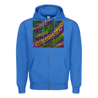 True Royal mardi gras leopard background Zipper Hoodie - RanaPortraitStore