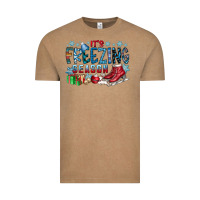 Vintage Coffee It's Freezing Season Vintage Tee - CowhideDigitalArt