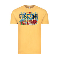 Vintage Mustard It's Freezing Season Vintage Tee - CowhideDigitalArt
