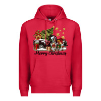 Cardinal merry christmas gnomes truck Premium Hoodie - BarkalooDesign