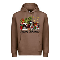 Chestnut merry christmas gnomes truck Premium Hoodie - BarkalooDesign
