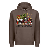 Coffee merry christmas gnomes truck Premium Hoodie - BarkalooDesign