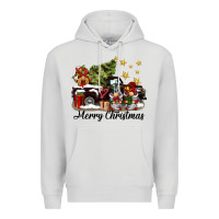 Dove Grey merry christmas gnomes truck Premium Hoodie - BarkalooDesign